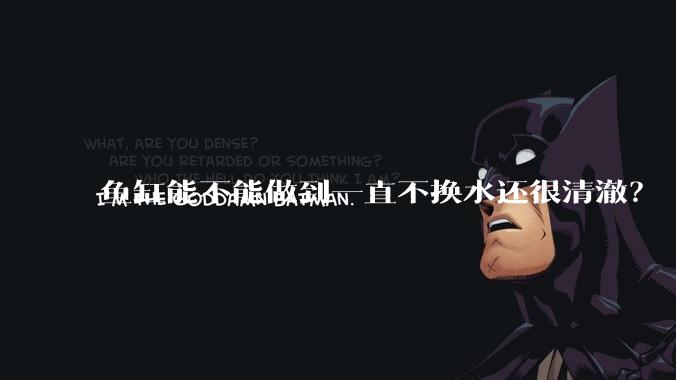 鱼缸能不能做到一直不换水还很清澈？