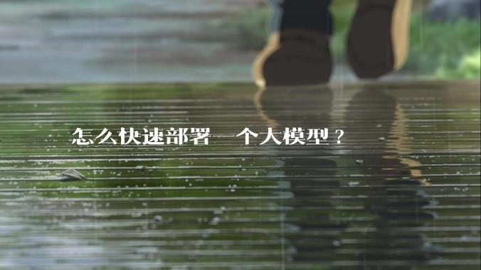 怎么快速部署一个大模型?